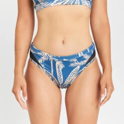 Bas De Maillot De Bain Culotte Femme - Savana Palmer Bleu -Le Surf Boutique bas de maillot de bain culotte femme savana palmer bleu 2