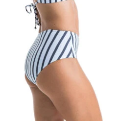 Bas De Maillot De Bain De Surf Femme Taille Haute ROMI MARIN BLANC GRIS FONCE -Le Surf Boutique bas de maillot de bain de surf femme taille haute romi marin blanc gris fonce 3