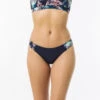Bas De Maillot De Bain Femme Culotte Roxy Uni Avec Empiècement Floral -Le Surf Boutique bas de maillot de bain femme culotte roxy uni avec empiecement floral