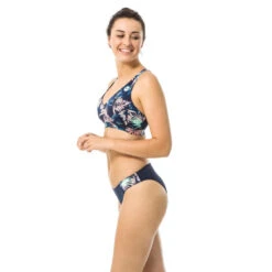 Bas De Maillot De Bain Femme Culotte Roxy Uni Avec Empiècement Floral -Le Surf Boutique bas de maillot de bain femme culotte roxy uni avec empiecement floral 4