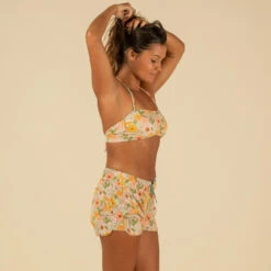 Boardshort Surf Femme TINI VINTAGE Avec Ceinture élastiquée Et Cordon De Serrage -Le Surf Boutique boardshort surf femme tini vintage avec ceinture elastiquee et cordon de serrage 2