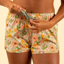 Boardshort Surf Femme TINI VINTAGE Avec Ceinture élastiquée Et Cordon De Serrage -Le Surf Boutique boardshort surf femme tini vintage avec ceinture elastiquee et cordon de serrage 4