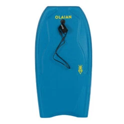 Bodyboard 100 Bleu Jaune Avec Leash Poignet -Le Surf Boutique bodyboard 100 bleu jaune avec leash poignet 2