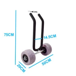 Chariot Alu 1 Paddle Roues Basse Pression Spécial Plage -Le Surf Boutique chariot alu 1 paddle roues basse pression special plage 3