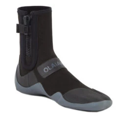 Chaussons Surf Bottillons 500 Néoprène Zip 3 Mm Noir Gris