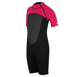 Regatta Combinaison De Plongée SHORTY Enfant (Noir / Rose Foncé) -Le Surf Boutique combinaison de plongee shorty enfant noir rose fonce 2
