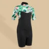 COMBINAISON SURF SHORTY 500 NEOPRENE 1.5MM FILLE NOIRE TIARE -Le Surf Boutique combinaison surf shorty 500 neoprene 15mm fille noire tiare