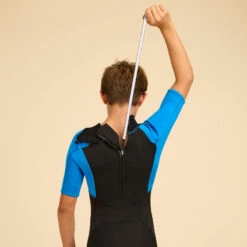 COMBINAISON SURF SHORTY 500 NEOPRENE 1.5MM GARCON BLEUE NOIRE -Le Surf Boutique combinaison surf shorty 500 neoprene 15mm garcon bleue noire 5