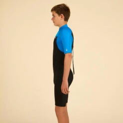 COMBINAISON SURF SHORTY 500 NEOPRENE 1.5MM GARCON BLEUE NOIRE -Le Surf Boutique combinaison surf shorty 500 neoprene 15mm garcon bleue noire 8