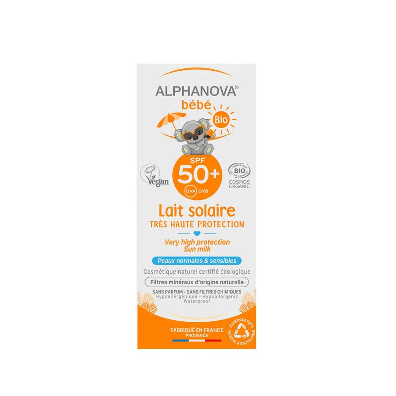 Crème Solaire Bébé ALPHANOVA BIO SPF50+ 3 Crème Solaire Bébé ALPHANOVA BIO SPF50+