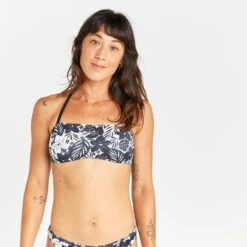 Haut De Maillot De Bain Bandeau Femme - Lori Borneo Noir -Le Surf Boutique haut de maillot de bain bandeau femme lori borneo noir 2