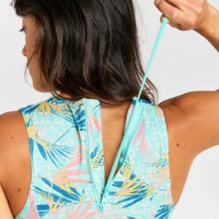 Haut De Maillot De Bain Brassière Femme - Carla Leoplant Turquoise -Le Surf Boutique haut de maillot de bain brassiere femme carla leoplant turquoise 3