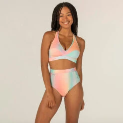 Haut De Maillot De Bain Femme Brassière De Surf ANA BLUR PINK -Le Surf Boutique haut de maillot de bain femme brassiere de surf ana blur pink 1