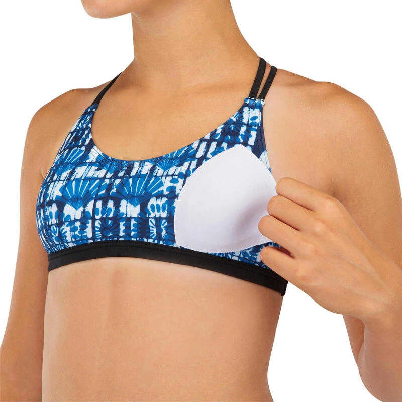 HAUT DE MAILLOT DE BAIN SURF FILLE BRASSIÈRE BLEU BONDI 500 9 HAUT DE MAILLOT DE BAIN SURF FILLE BRASSIÈRE BLEU BONDI 500 – Image 7