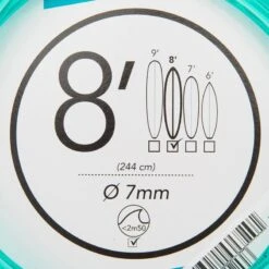 Leash Surf 8' (240 Cm) Diamètre 7 Mm Vert 13 Leash Surf 8' (240 Cm) Diamètre 7 Mm Vert -Le Surf Boutique leash surf 8 240 cm diametre 7 mm vert 3