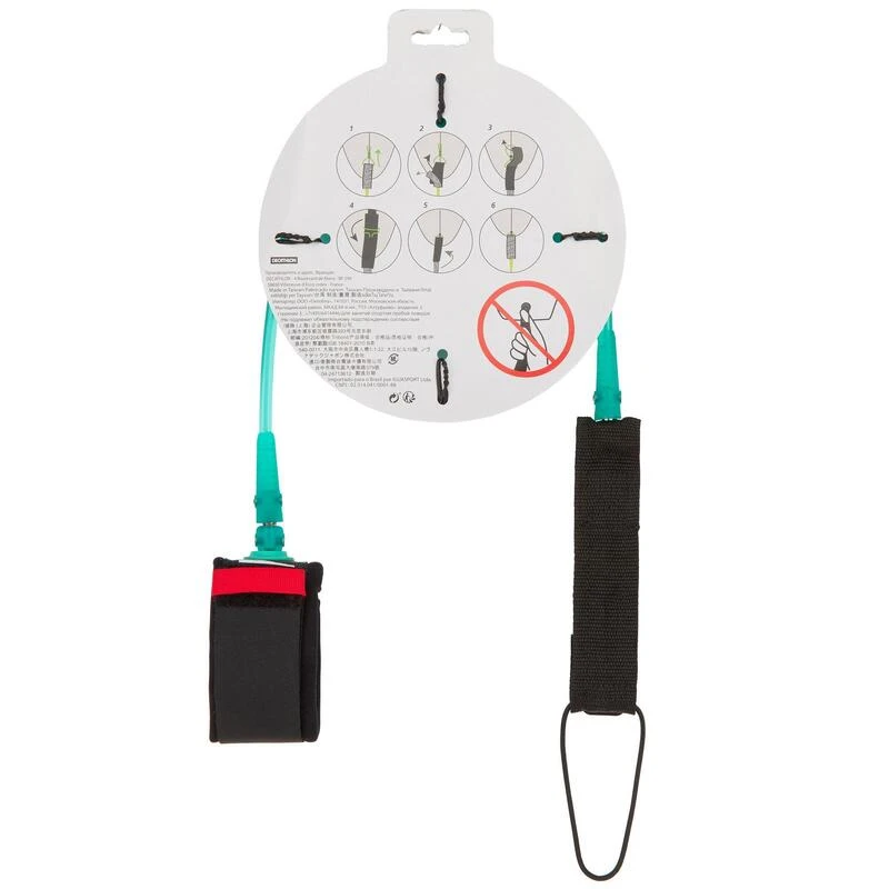 Leash Surf 8' (240 Cm) Diamètre 7 Mm Vert 7 Leash Surf 8' (240 Cm) Diamètre 7 Mm Vert – Image 5