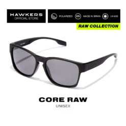 HAWKERS Lunettes De Soleil Pour Homme Et Femme POLARIZED BLACK - CORE Raw -Le Surf Boutique lunettes de soleil pour homme et femme polarized black core raw 1
