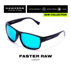 HAWKERS Lunettes De Soleil Pour Homme Et Femme POLARIZED BLACK EMERALD - FASTER Raw 8 HAWKERS Lunettes De Soleil Pour Homme Et Femme POLARIZED BLACK EMERALD - FASTER Raw -Le Surf Boutique lunettes de soleil pour homme et femme polarized black emerald faster raw 1