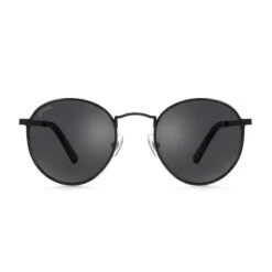 Lunettes De Soleil Rondes Acier Inox Surf Homme Et Femme The Tube Noir -Le Surf Boutique lunettes de soleil rondes acier inox surf homme et femme the tube noir 1