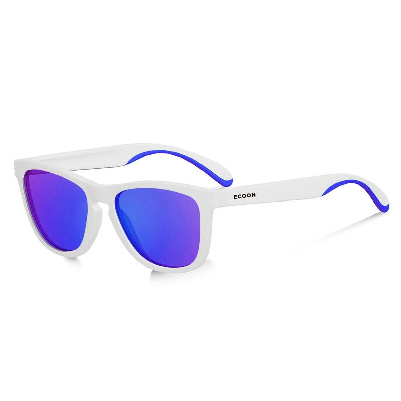 Lunettes De Soleil Sport Casual Unisexe ECOON Roma Blanc Et Verres Revo Bleu 3 Lunettes De Soleil Sport Casual Unisexe ECOON Roma Blanc Et Verres Revo Bleu