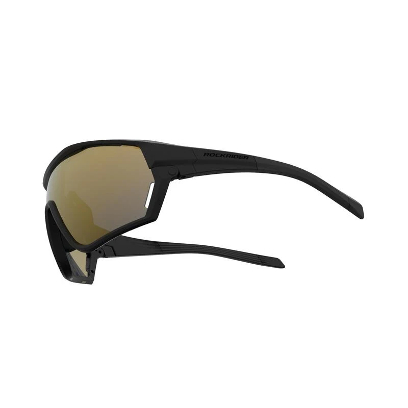 Rockrider LUNETTES VTT XC RACE NOIRES GOLD VERRES INTERCHANGEABLES CAT 0+3 4 Rockrider LUNETTES VTT XC RACE NOIRES GOLD VERRES INTERCHANGEABLES CAT 0+3 – Image 2