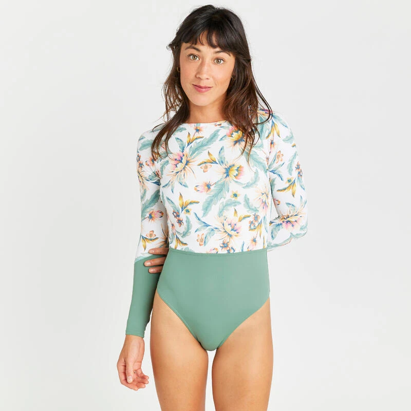 Maillot De Bain 1 Pièce Manches Longues Femme - Mary Belly Blanc 5 Maillot De Bain 1 Pièce Manches Longues Femme - Mary Belly Blanc – Image 3