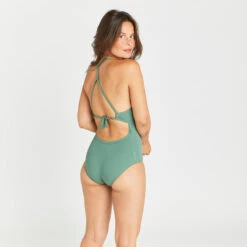 Maillot De Bain 1 Pièce Texturé Femme - Bea Kaki 10 Maillot De Bain 1 Pièce Texturé Femme - Bea Kaki -Le Surf Boutique maillot de bain 1 piece texture femme bea kaki 2