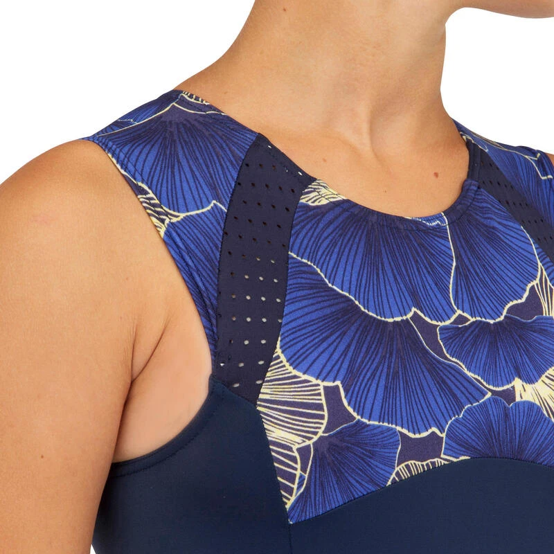 MAILLOT DE BAIN SURF FILLE BLEU NOIR MANLY 900 5 MAILLOT DE BAIN SURF FILLE BLEU NOIR MANLY 900 – Image 3