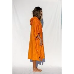 Pacifique Sud | Poncho Surf | Orange | Avec Manches -Le Surf Boutique pacifique sud poncho surf orange avec manches 3
