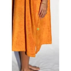 Pacifique Sud | Poncho Surf | Orange | Avec Manches -Le Surf Boutique pacifique sud poncho surf orange avec manches 6