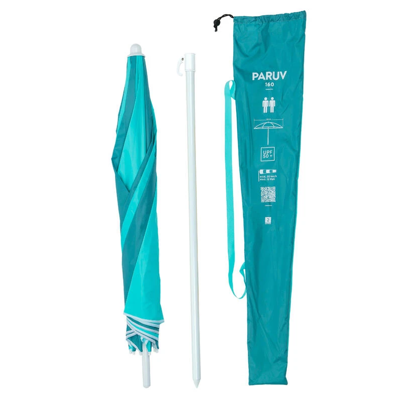Decathlon PARASOL DE PLAGE PARUV 160 UPF 50+ 2 PLACES - Bleu Vert 8 Decathlon PARASOL DE PLAGE PARUV 160 UPF 50+ 2 PLACES - Bleu Vert – Image 6