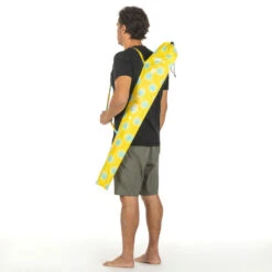 Decathlon PARASOL DE PLAGE PARUV 160 UPF 50+ 2 PLACES - IMPRIMÉ JAUNE -Le Surf Boutique parasol de plage paruv 160 upf 50 2 places imprime jaune 7