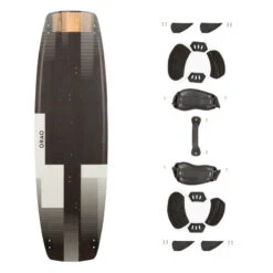 Planche Twintip Carbone De Kitesurf 138 X 41 Cm (pads Et Straps Inclus) - TT500
