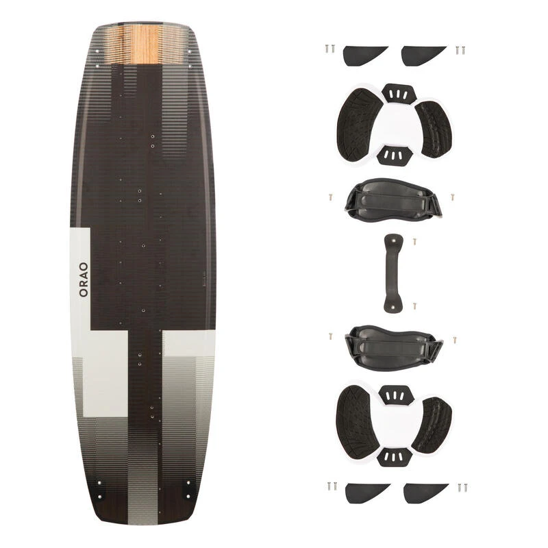 Planche Twintip Carbone De Kitesurf 138 X 41 Cm (pads Et Straps Inclus) - TT500 3 Planche Twintip Carbone De Kitesurf 138 X 41 Cm (pads Et Straps Inclus) - TT500