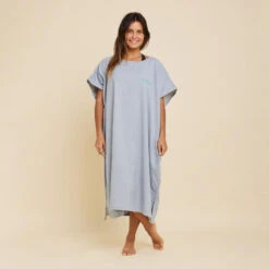 Poncho Surf Adulte - 100 Gris Chiné