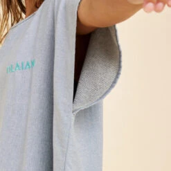 Poncho Surf Adulte - 100 Gris Chiné -Le Surf Boutique poncho surf adulte 100 gris chine 4