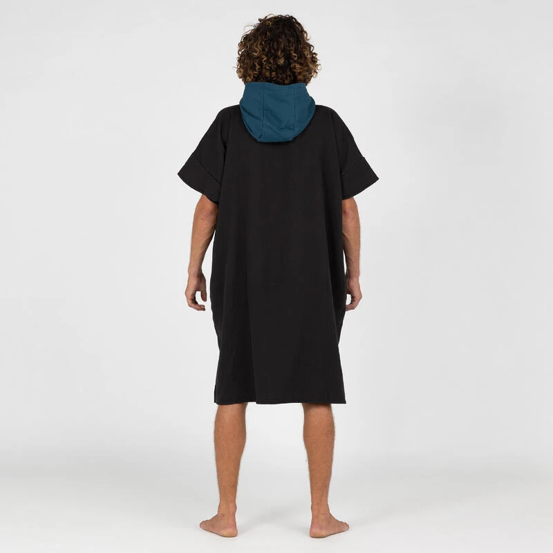 Poncho Surf Adulte - 500 Noir 4 Poncho Surf Adulte - 500 Noir – Image 2
