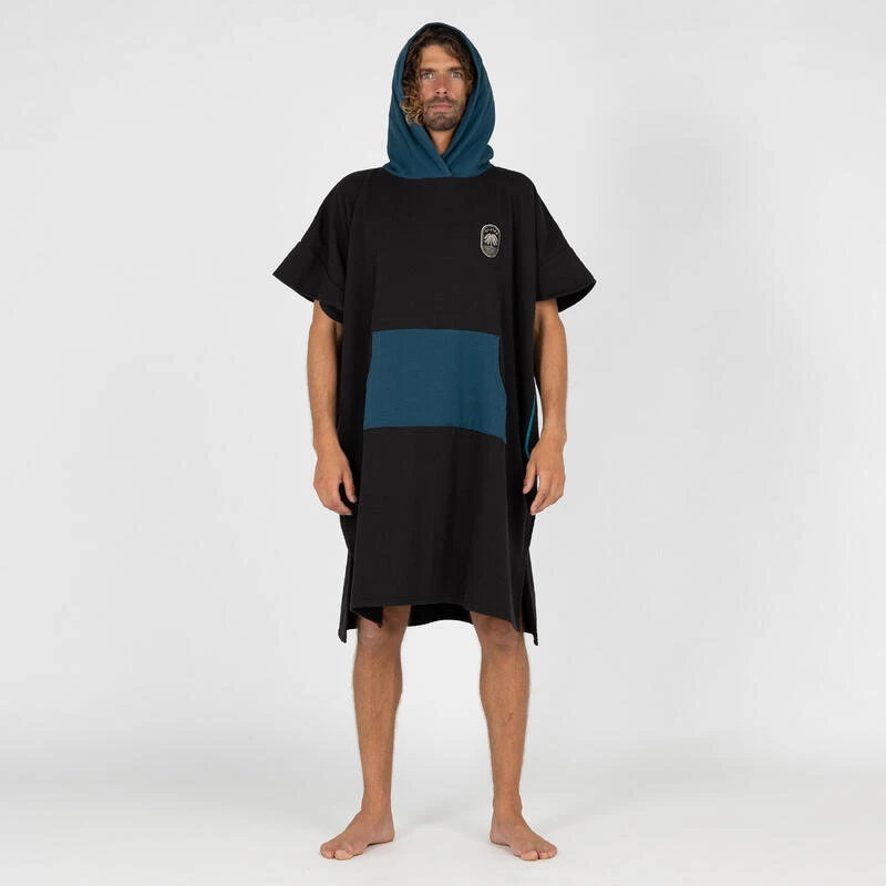 Poncho Surf Adulte - 500 Noir 5 Poncho Surf Adulte - 500 Noir – Image 3