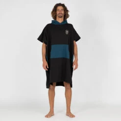 Poncho Surf Adulte - 500 Noir