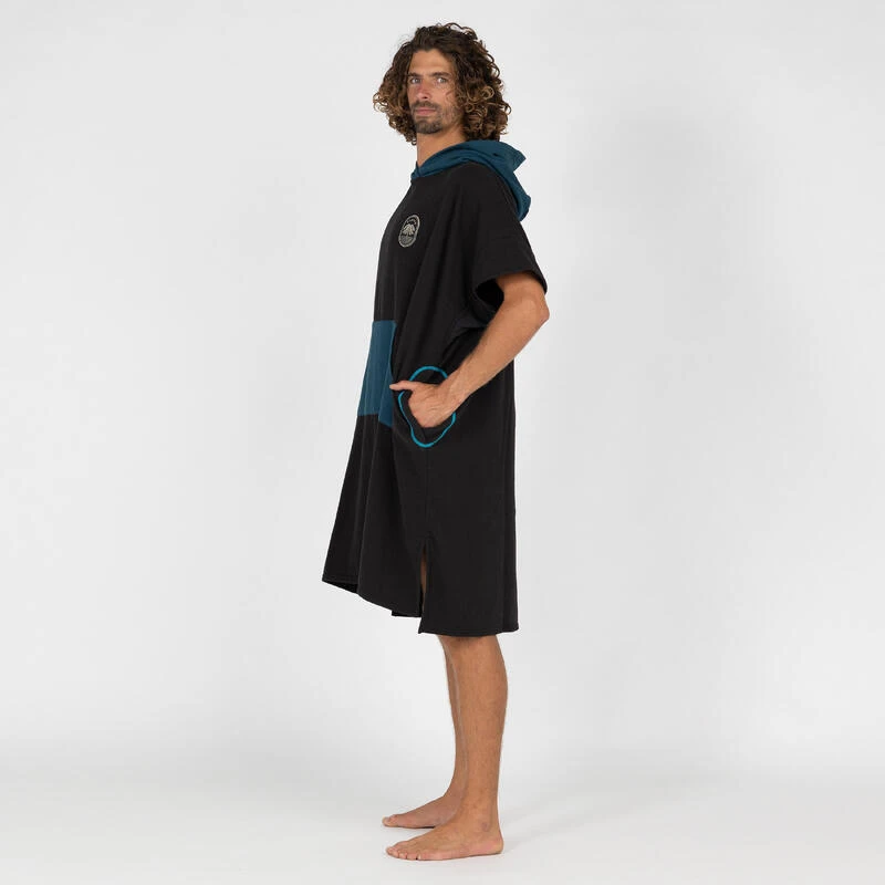 Poncho Surf Adulte - 500 Noir 7 Poncho Surf Adulte - 500 Noir – Image 5