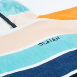 Poncho Surf Enfant 110 à 135 Cm - 500 Wavy Orange Bleu -Le Surf Boutique poncho surf enfant 110 a 135 cm 500 wavy orange bleu 6