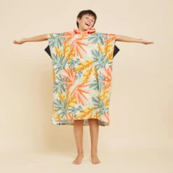 Poncho Surf Enfant 135 à 160 Cm - 550 Jungle -Le Surf Boutique poncho surf enfant 135 a 160 cm 550 jungle 1