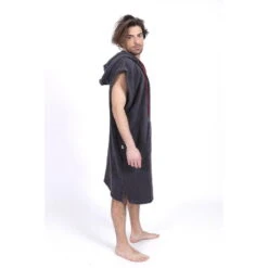 Poncho Surf | Gris | Sans Manches | Grande Taille -Le Surf Boutique poncho surf gris sans manches grande taille 4