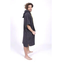 Poncho Surf Gris | Taille Unique | 100% Coton | Unisexe | Avec Manches -Le Surf Boutique poncho surf gris taille unique 100 coton unisexe avec manches 3