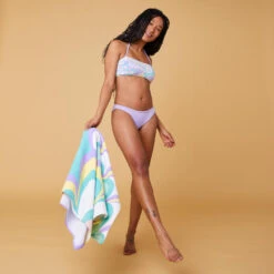 SERVIETTE L PRINT Flowy Parme 145x85 Cm -Le Surf Boutique serviette l print flowy parme 145x85 cm 2