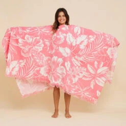 SERVIETTE PONCHO XXL Hawaian 190x190 Cm -Le Surf Boutique serviette poncho xxl hawaian 190x190 cm 1