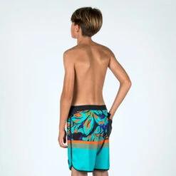 Short De Bain Garçon - 500 Memphis Vert -Le Surf Boutique short de bain garcon 500 memphis vert 1