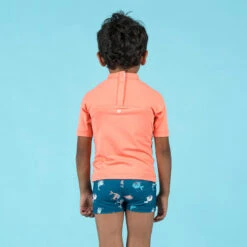 T-shirt Anti UV Bébé Manches Courtes Corail -Le Surf Boutique t shirt anti uv bebe manches courtes corail 2