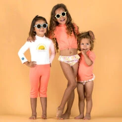 T-shirt Anti UV Bébé Manches Courtes Corail -Le Surf Boutique t shirt anti uv bebe manches courtes corail 4