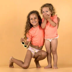 T-shirt Anti UV Bébé Manches Courtes Corail -Le Surf Boutique t shirt anti uv bebe manches courtes corail 5